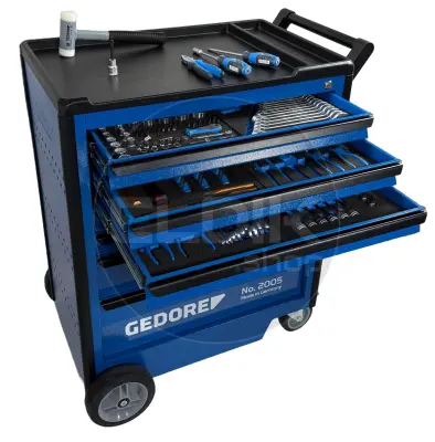 Gedore gevulde gereedschapswagens