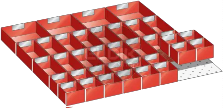 Lista 100.380.000 Set-indelingsmateriaal, 36E x 36E | voor ladehoogte 50 mm