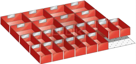 Lista 100.390.000 Set-indelingsmateriaal, 36E x 36E | voor ladehoogte 75 mm