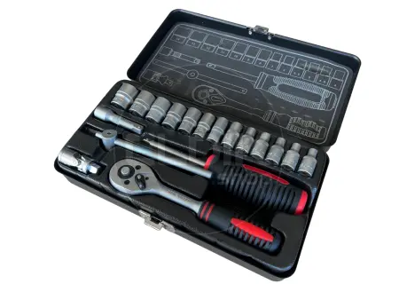 E-Tools 18 Delige Doppenset 1/4"
