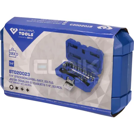 Brilliant Tools BT020023 23 Delige Doppenset 1/4"