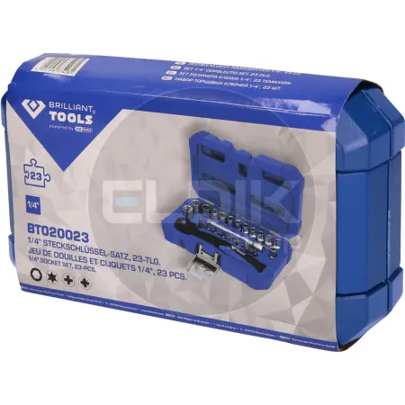 Brilliant Tools BT020023 23 Delige Doppenset 1/4"