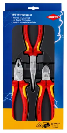 Knipex 00 20 12 Tangen set 3-delig VDE
