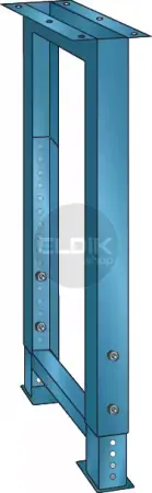 Lista 43.231.010 Werkbankvoet verstelbaar | H700/1050 x B80 x D725 | Blauw