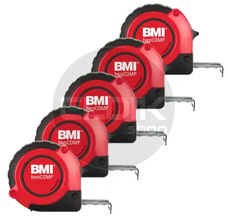 BMI TwoComp 472 5 x Rolbandmaat ABS met zachte handgreep | 5 meter - 472541021/5