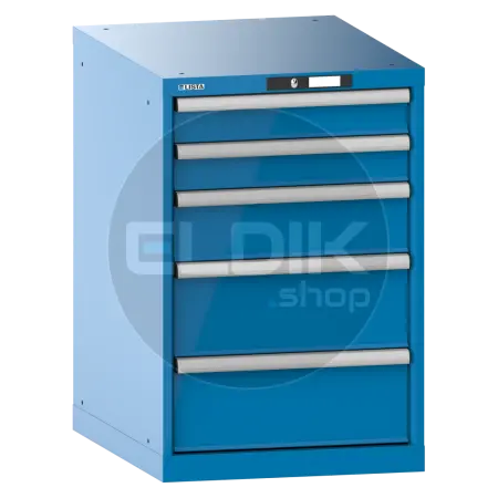 Lista 14.399.010 Werkplaatskast |B564 x D572 x H850 | 5 laden | Blauw