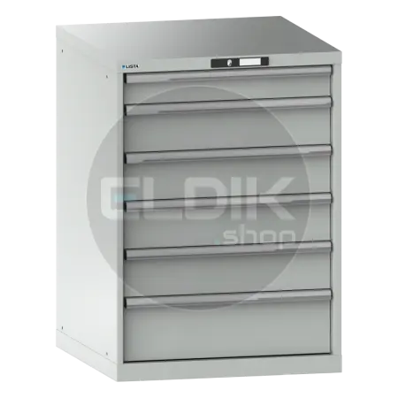 Lista 14.415.020 Werkplaatskast |B717 x D725 x H1000 | 6 laden | Lichtgrijs