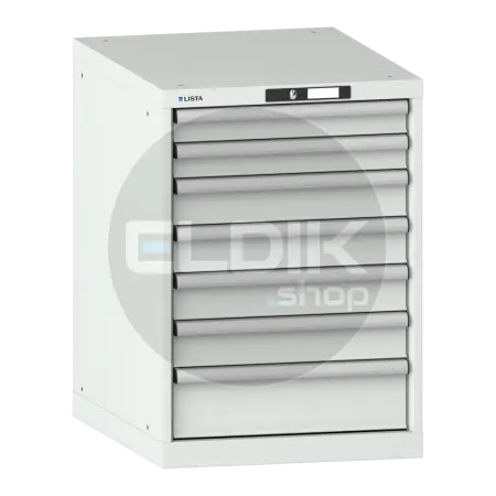 Lista 14.367.020 Werkplaatskast |B564 x D725 x H800 | 7 laden | Lichtgrijs