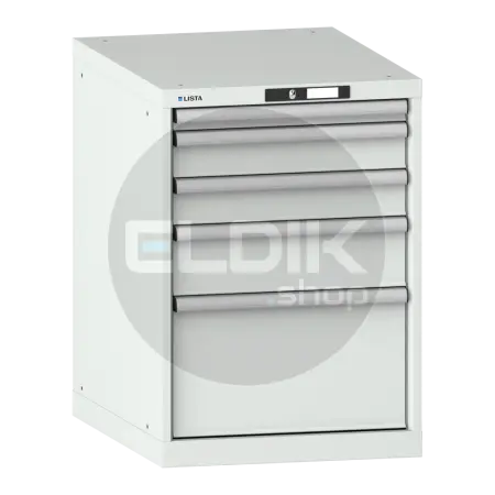 Lista 14.368.020 Werkplaatskast |B564 x D725 x H800 | 5 laden | Lichtgrijs