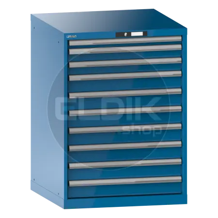 Lista 14.507.010 Werkplaatskast |B717 x D725 x H1000 | 10 laden | Blauw
