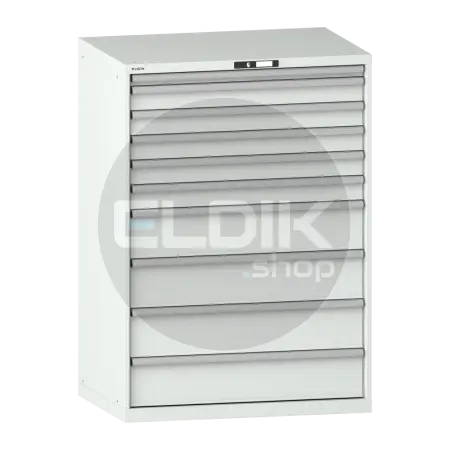 Lista 14.519.020 Werkplaatskast |B1023 x D725 x H1450 | 10 laden | Lichtgrijs