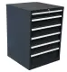 E-Tools | premium line 75720 Werkplaatskast | B717 x D725 x H1000 | 6 laden | Antraciet