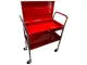 E-Tools 173238 Gereedschapswagen met afsluitbaar deksel - rood