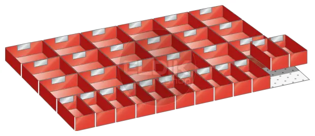 Lista 80.406.000 Set-indelingsmateriaal, 54E x 36E | voor ladehoogte 100/125 mm