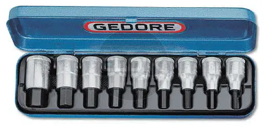 Gedore IN 19 PM 9 Delige Inbus Dopsleutelset 1/2" - 6156250
