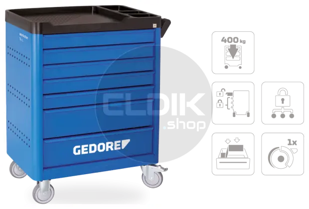 Gedore WSL-L7 7 Laden Gereedschapwagen - Workster Smartline - 2977311