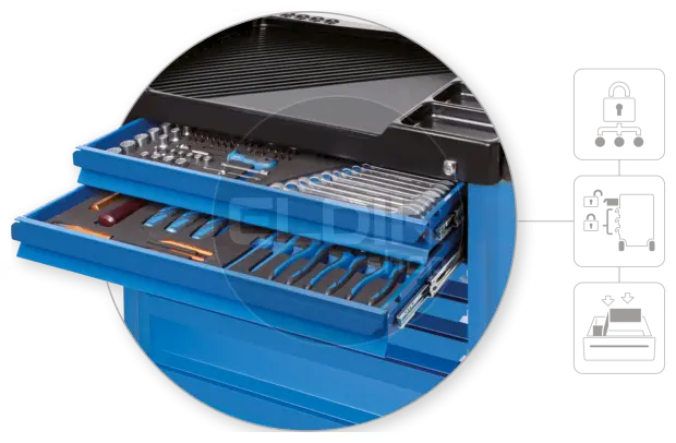 Gedore WSL-L7 7 Laden Gereedschapwagen - Workster Smartline - 2977311
