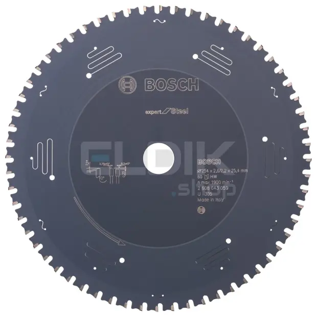 Bosch F00Y145203 Cirkelzaagblad HM voor Staal | 254 x 25.4 T60 - 2608643059