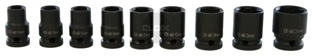 E-Tools 70022 9 Delige Krachtdoppenset 1/2"