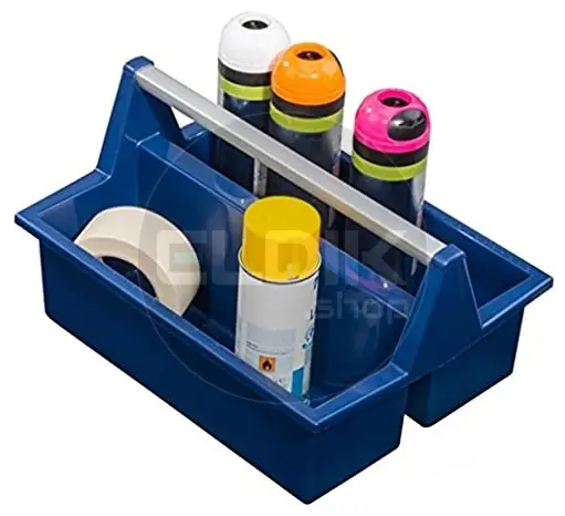 E-Tools 177151 Pluggenbak met aluminium beugel - 395 x 295 x 215 mm - blauw