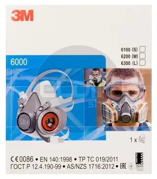 3M 6300 Halfgelaatsmasker | maat: large - 7000146849