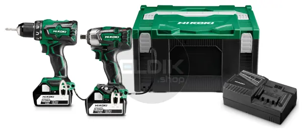 Hikoki KC18DPLWDZ Accu Combopack, boormachine + moeraanzetter 18 Volt
