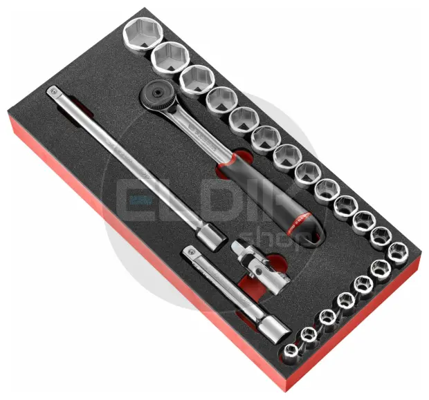 Facom MODM.S161-36 Module 23 Delige 1/2” Doppen en hulpstukken