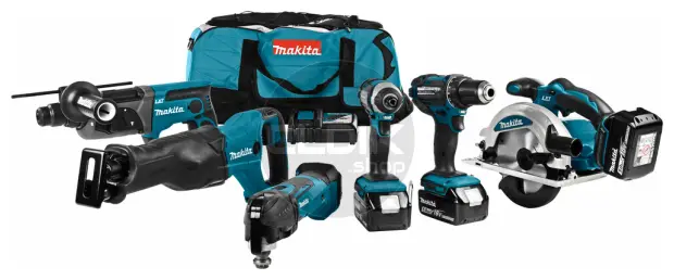 Makita DLX6038T 18V combiset - 6 machines + 3 accu’s + lader