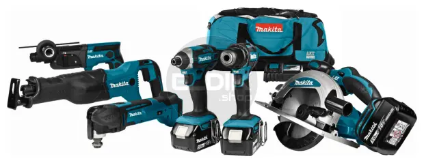 Makita DLX6038T 18V combiset - 6 machines + 3 accu’s + lader