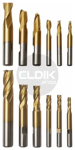 Optimum FSWA 12-delige TIN frezenset met Weldon schacht DIN1835B. - 713352250