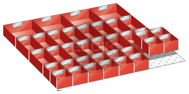Lista 100.381.000 Set-indelingsmateriaal, 36E x 36E | voor ladehoogte 75 mm