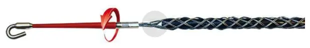 Runpotec 20273 Z RVS Kabeltrekkous met haak 6-9mm