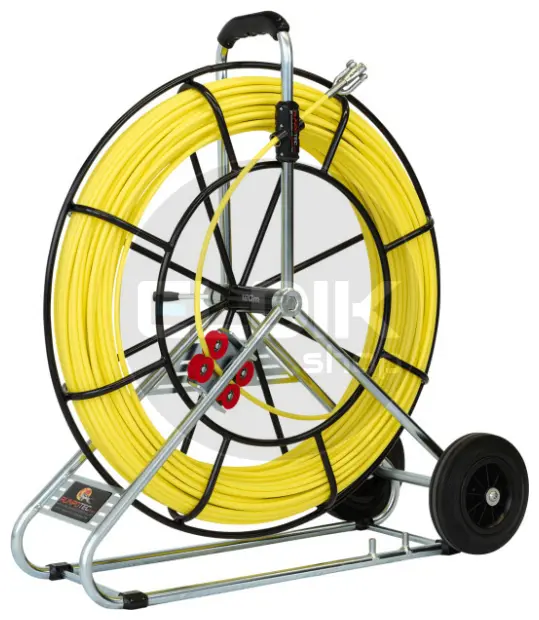 Runpotec 10085 Profi-set Glasvezel Trekveer diam. 9mm RTG12, 100m incl. Haspel