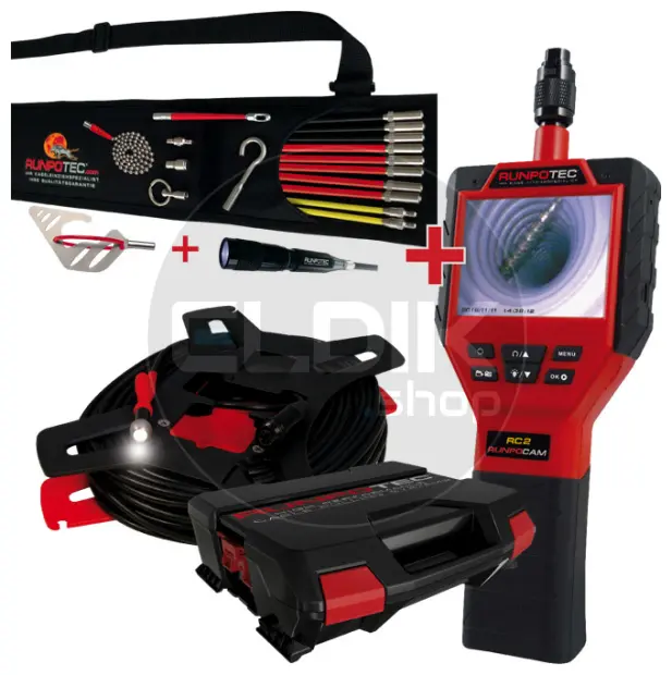 Runpotec 11137 ACTIESET Inspectiecamera RC2 30m + Runposticks - Comfort Pakket