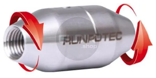 Runpotec 20387 RVS Verbindingstuk draaibaar RTG12  t.b.v.7,5mm, 9mm, 11mm, 15mm Glasvezel Trekveer