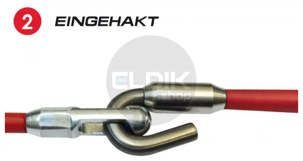 Runpotec 20272 Z RVS Kabeltrekkous met haak 4-6m