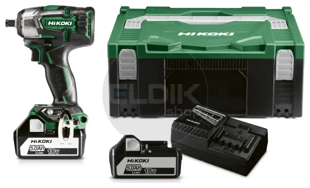 Hikoki WR18DBDL2WPZ Accu slagmoersleutel - 18 V / 5.000 mAh / 305 Nm - Inclusief accu's en lader - HSC II koffer