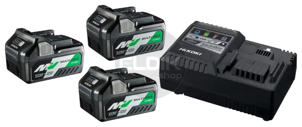 Hikoki UC18YSL3WA3 BoosterPack Multi-Volt - 3 x 5Ah 18V / 2,5Ah 36V + Lader UC18YSL3