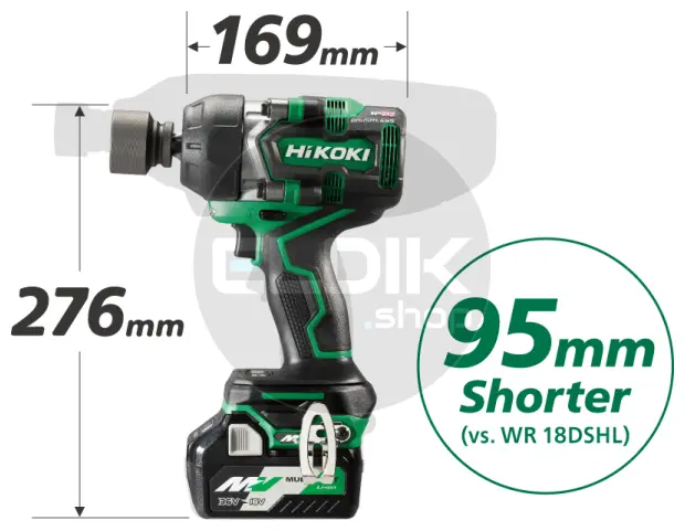 Hikoki WR36DEW4Z Accu slagmoersleutel - 36 V/ 770 Nm / 1/2" -exclusief accu's en lader