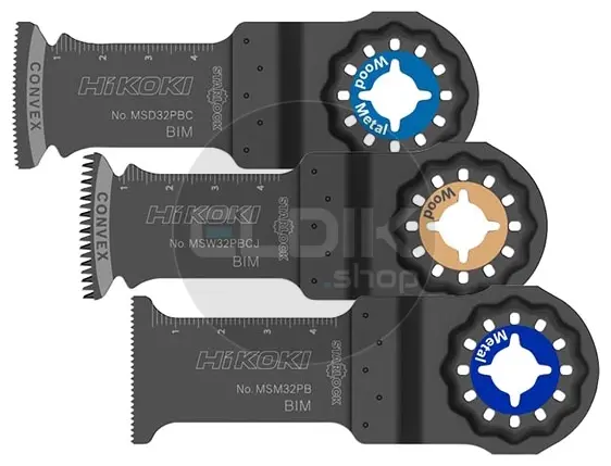 Hikoki 782793 3-delige set Multi-tool zaagbladen 1 x MSD32PBC / 1 x MSW32PC / 1 x MSW32PB