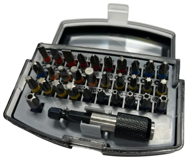 E-Tools 70008 Bitset 1/4", 32-delig in kunststof cassette