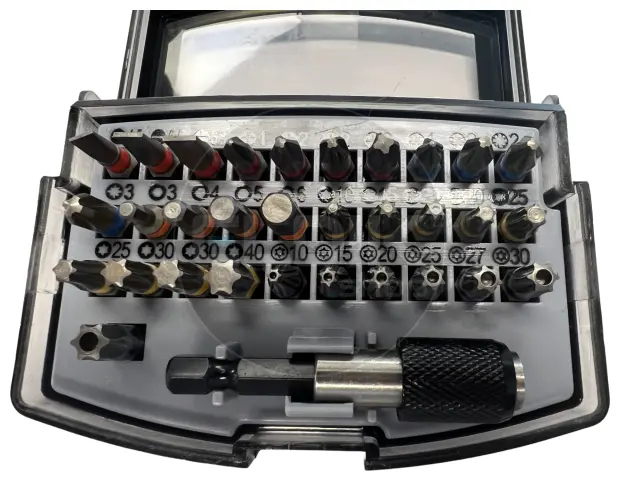 E-Tools 70008 Bitset 1/4", 32-delig in kunststof cassette