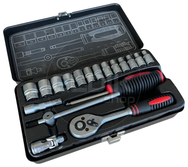E-Tools 18 Delige Doppenset 1/4"