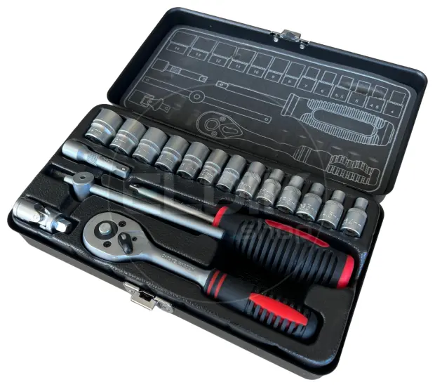 E-Tools 18 Delige Doppenset 1/4"