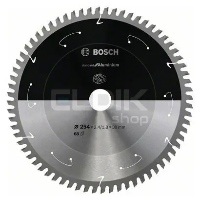 Bosch 2608837780 Cirkelzaagblad voor Aluminium | 254 x 30 T68