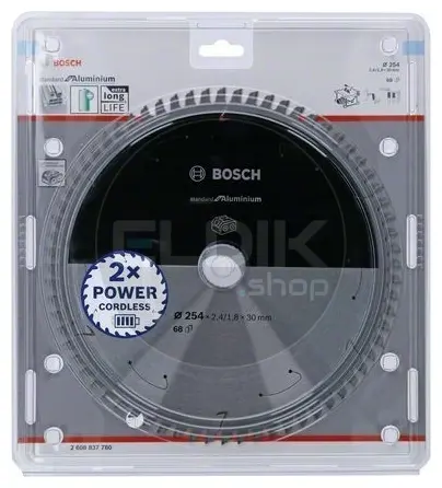 Bosch 2608837780 Cirkelzaagblad voor Aluminium | 254 x 30 T68