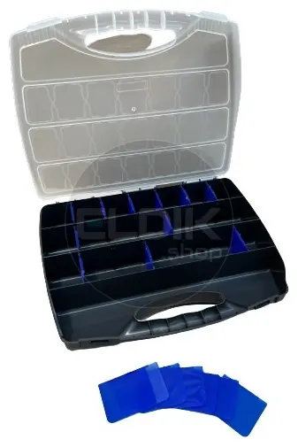 E-Tools Assortimentsdoos met 18 verdeelschotten | 320 x 265 x 50 mm