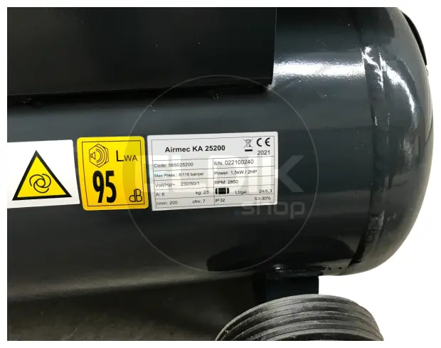 Airmec KA 25200 Oliegesmeerde Compressor 8 bar | 25l - 565025200