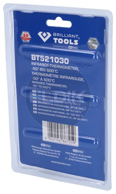Brilliant Tools BT521030 Infrarood-Thermometer, -50Á naar 500Á