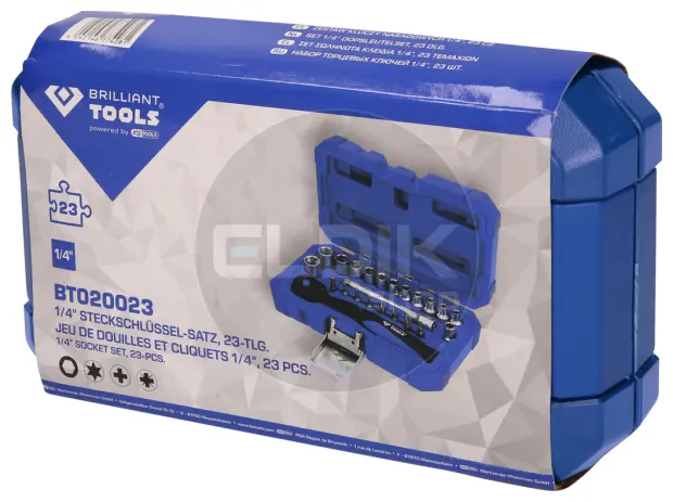 Brilliant Tools BT020023 23 Delige Doppenset 1/4"